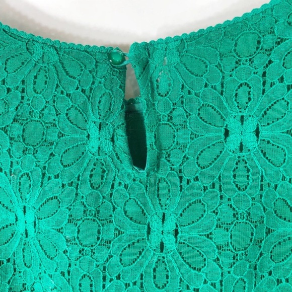 Anthropologie•Moulinette Soeurs•Green Lace Peplum Blouse•Sz 4 - Picture 5 of 10